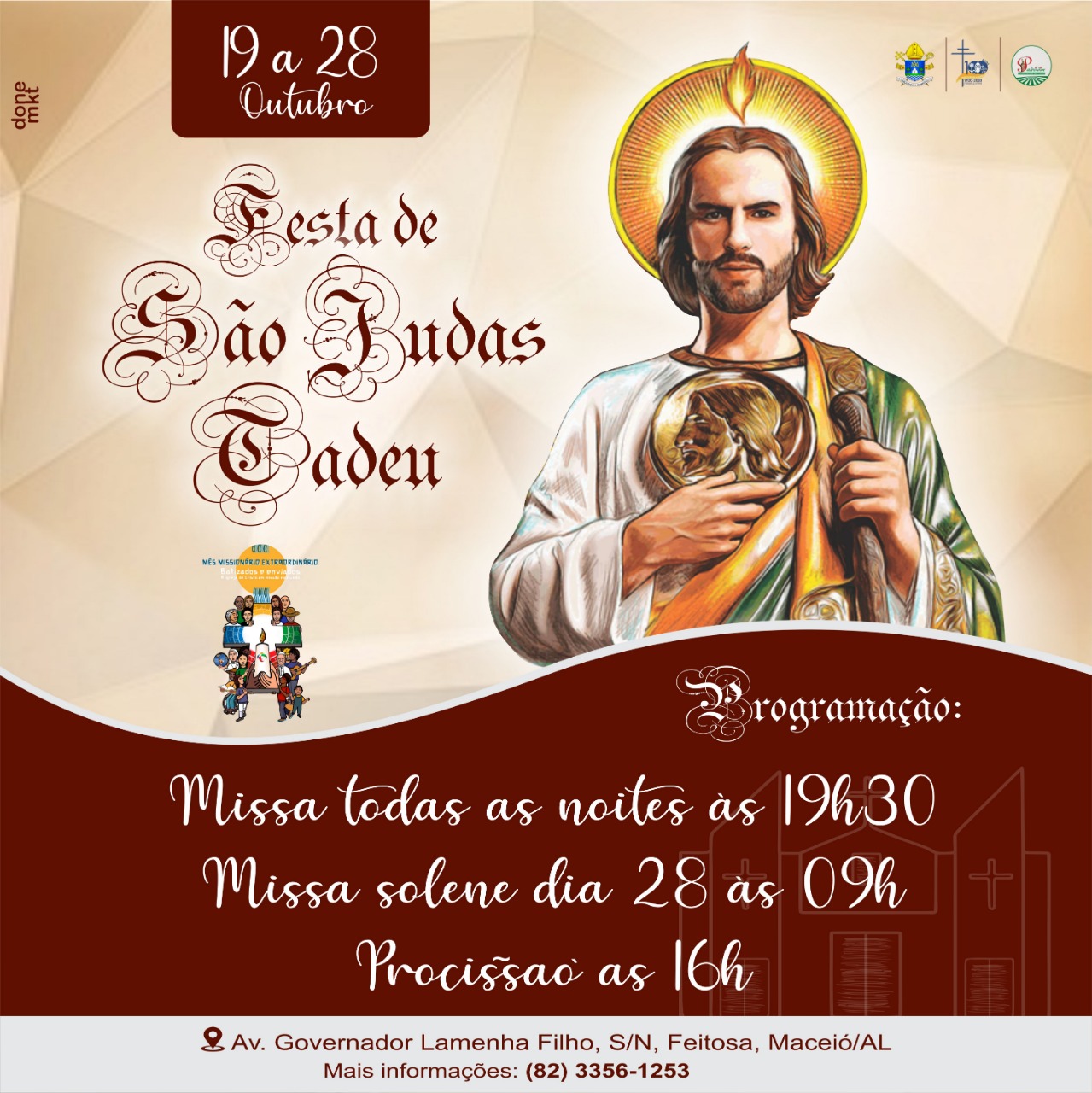 Paróquia São Judas Tadeu Iniciará Novenário De Seu Padroeiro No Próximo Dia 19 Centenário